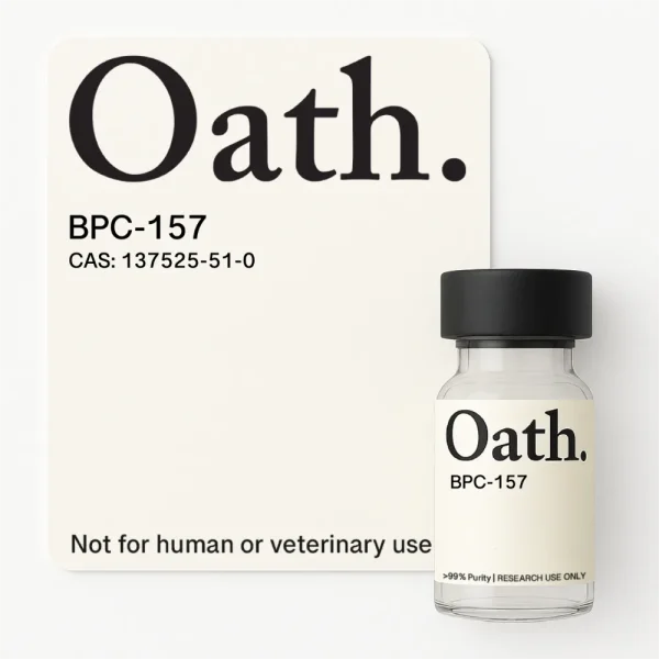 BPC-157, one of the research peptides for sale at Oath Peptides