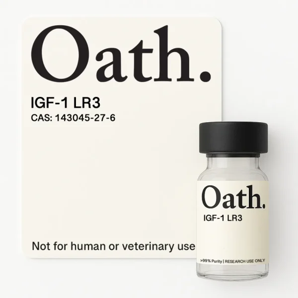Oath Research: How We Test and Describe Every Peptide 5 IGF-1 LR3 vial with corrected mass, Oath research