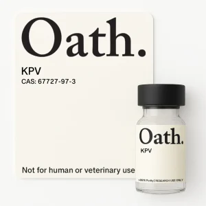 KPV peptide vial from Oath Peptides